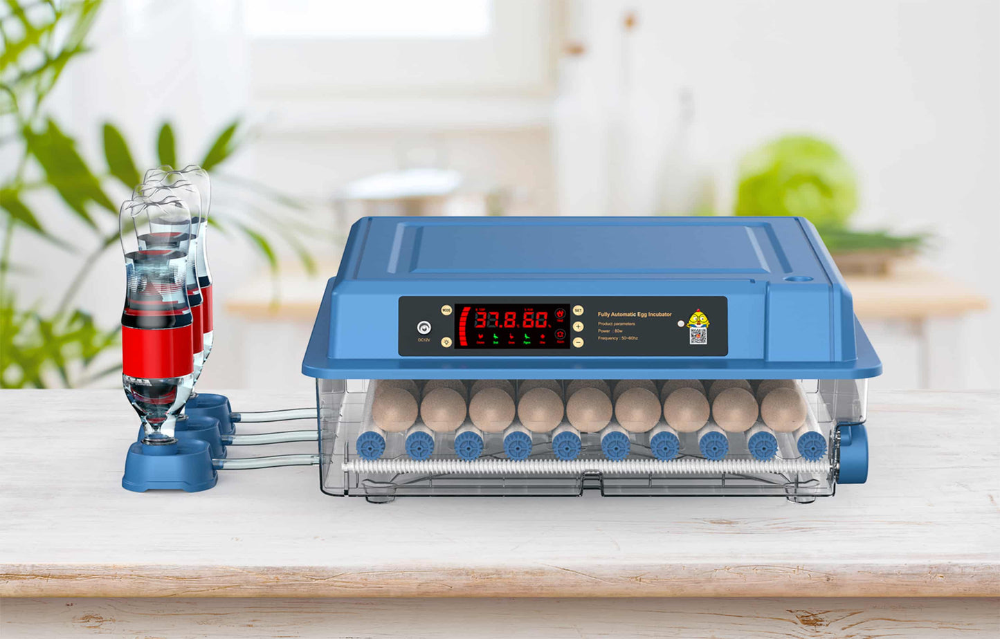 Incubadora De 128 Huevos Volteo Automatico Y Control Humedad