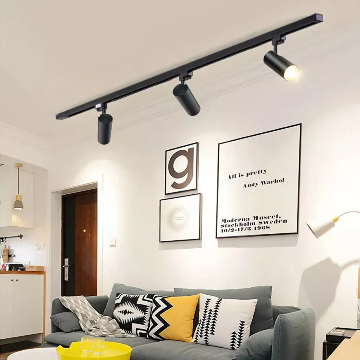 Lámparas Tipo Spot Riel De 1m X 3unid 20w Para Exhibiciones