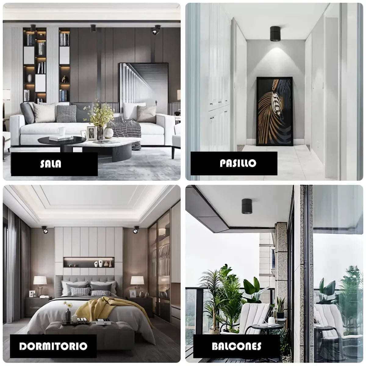 Lampara De Techo Tipo Bala Led Spot Dirigible