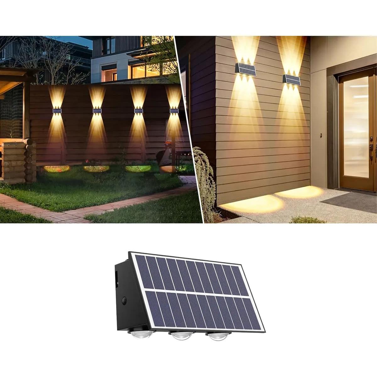 Lámpara Aplique De Pared Solar Tipo Lupa Para Exteriores