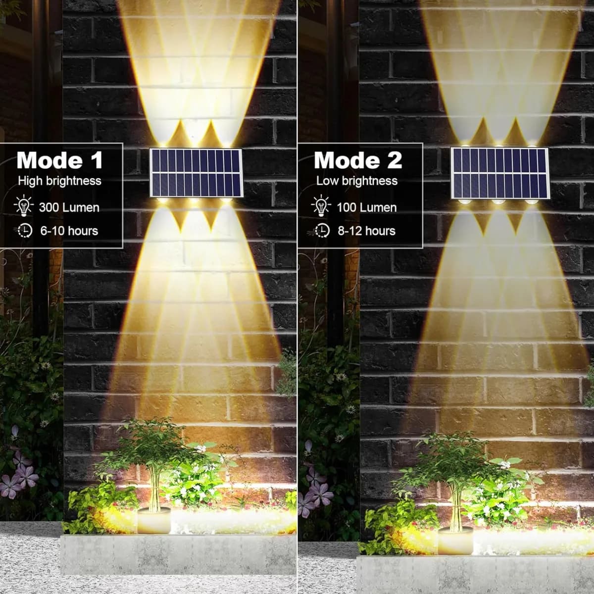 Lámpara Aplique De Pared Solar Tipo Lupa Para Exteriores