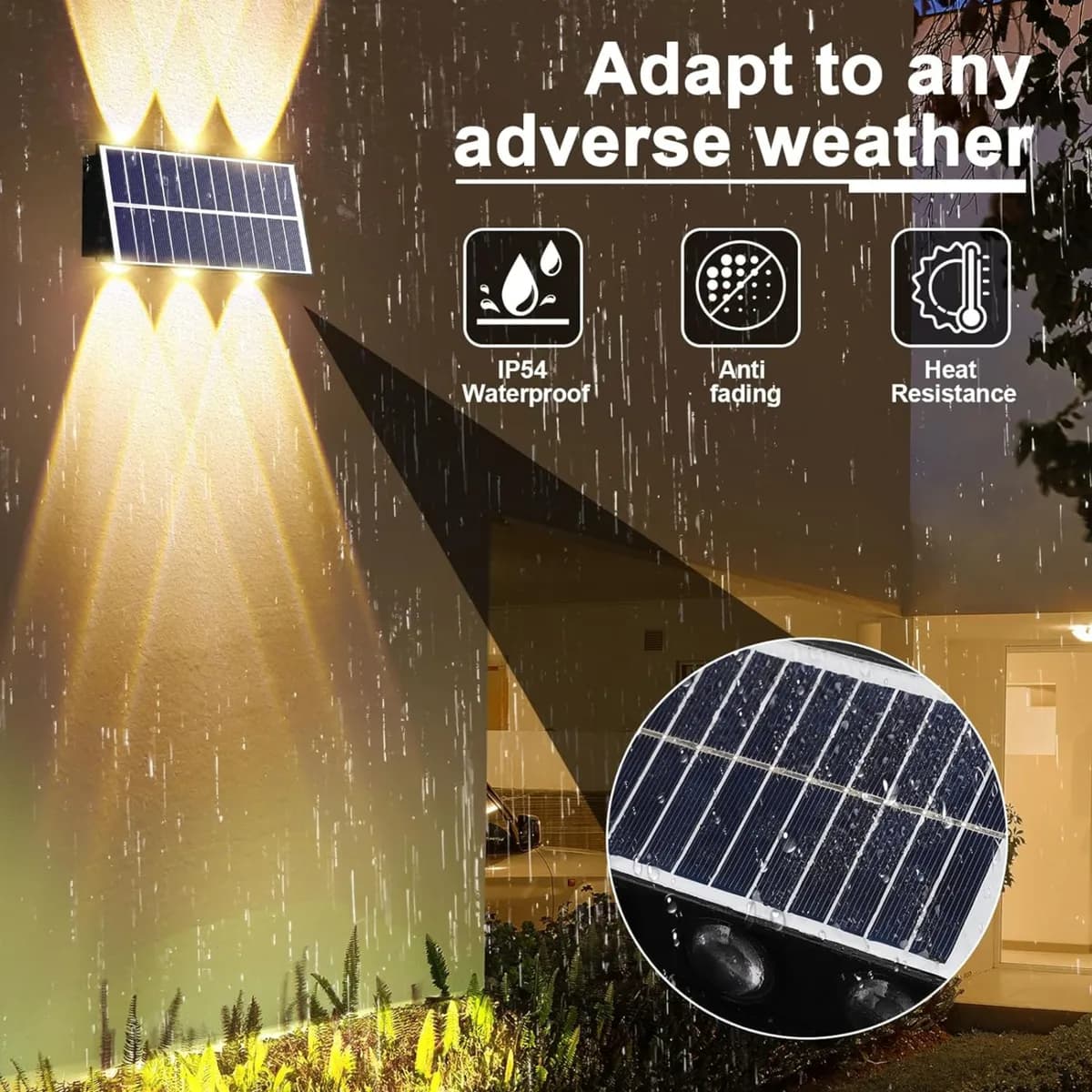 Lámpara Aplique De Pared Solar Tipo Lupa Para Exteriores