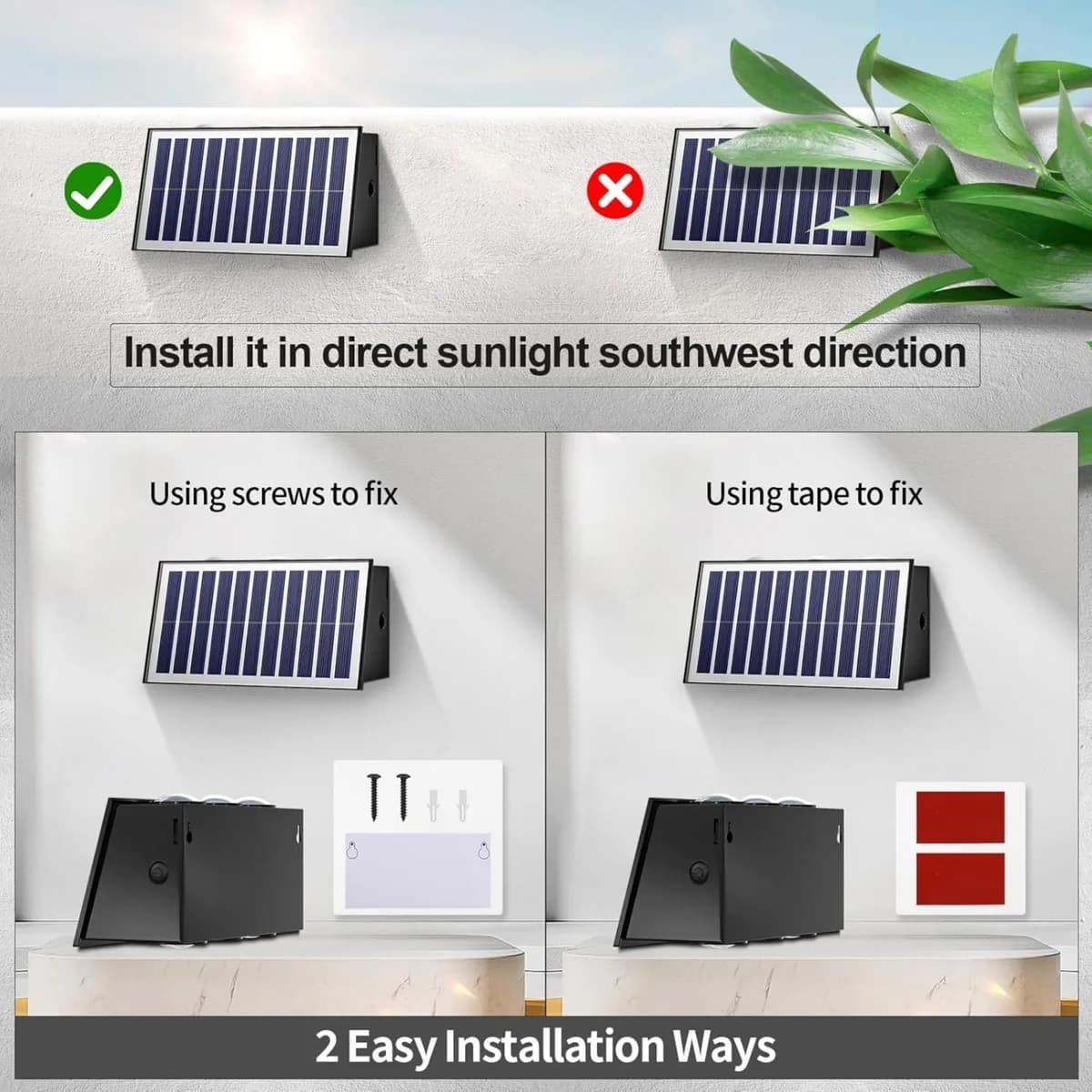 Lámpara Aplique De Pared Solar Tipo Lupa Para Exteriores