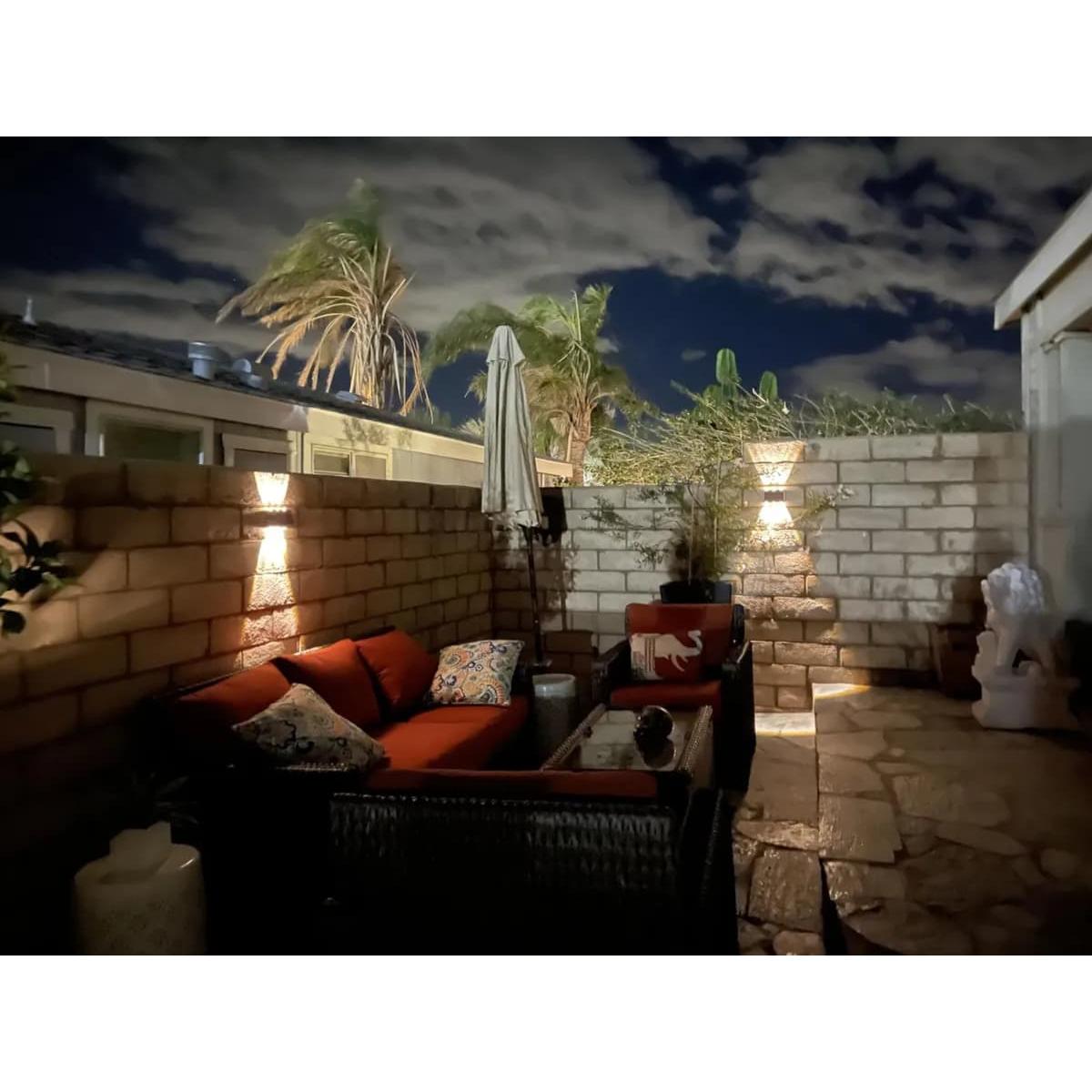 Lámpara Aplique De Pared Solar Tipo Lupa Para Exteriores
