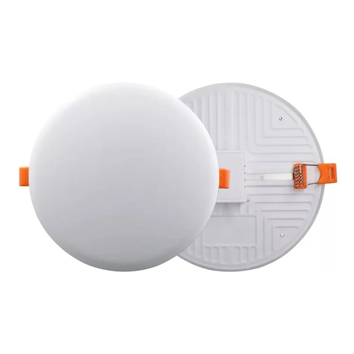 Panel Led 18w Incrustar Redondo Luz Blanca Borde Infinito