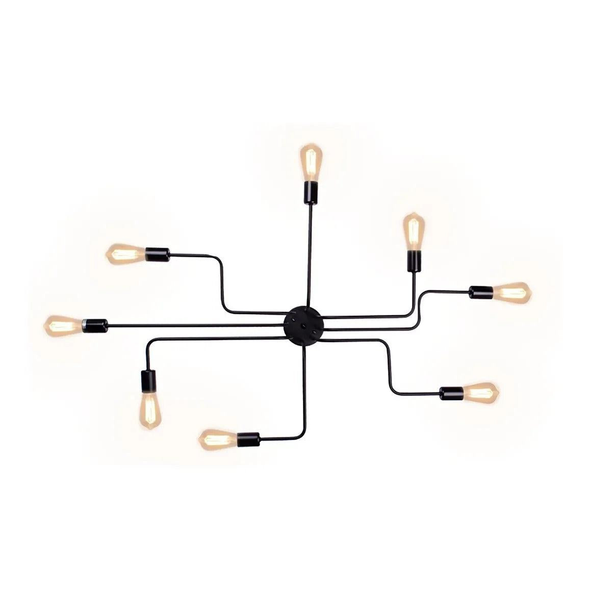 Lampara De Techo Plafón Vintage 8 Brazos Decorativa