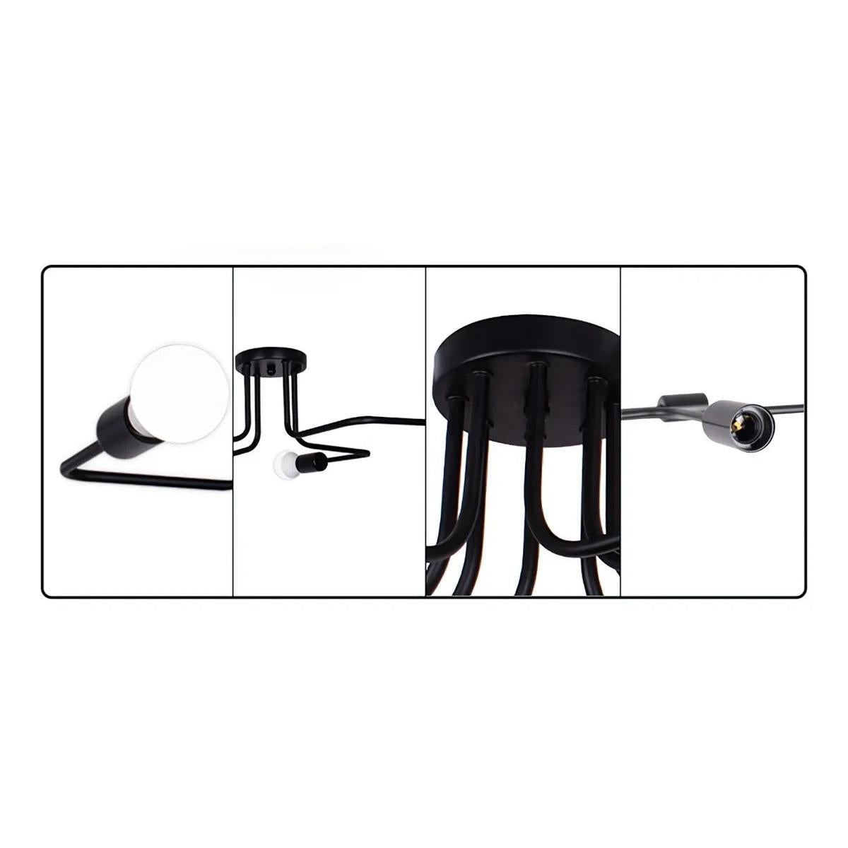 Lampara De Techo Plafón Vintage 8 Brazos Decorativa