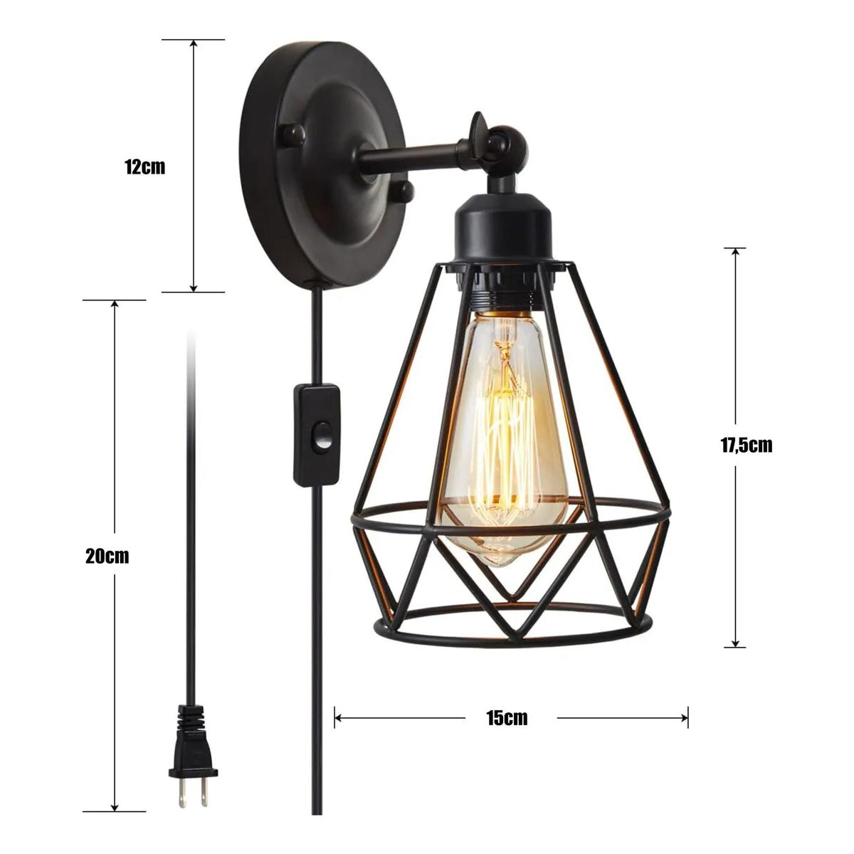 Lampara De Pared Aplique Vintage Exito Corp