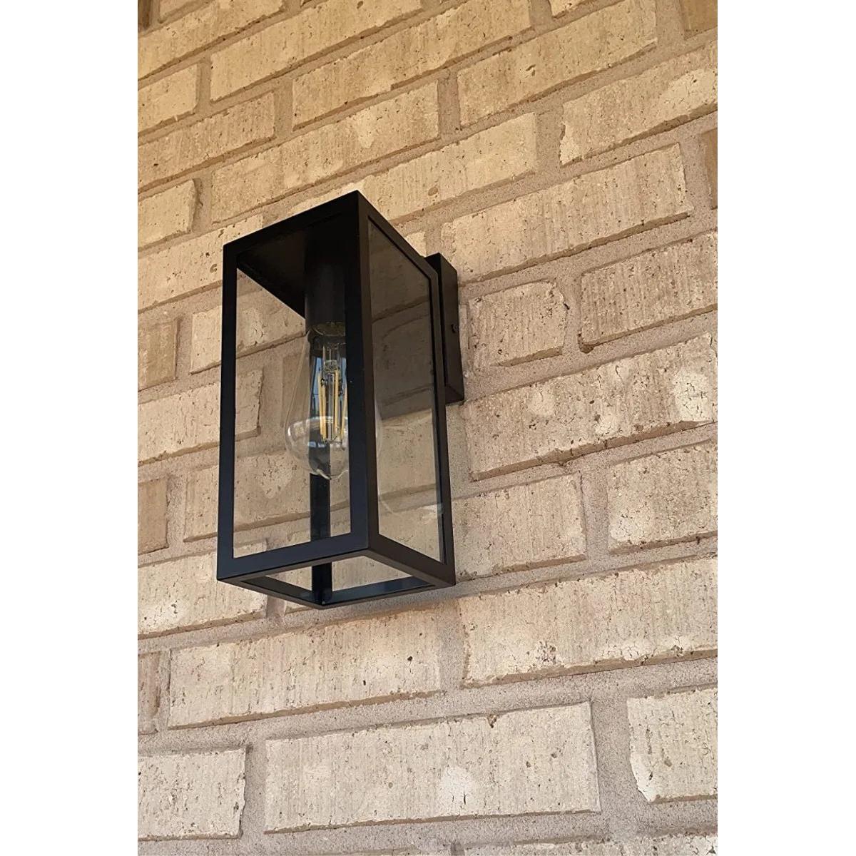Lámpara Farol De Pared Moderno Con Fotocelda Modelo Dórico