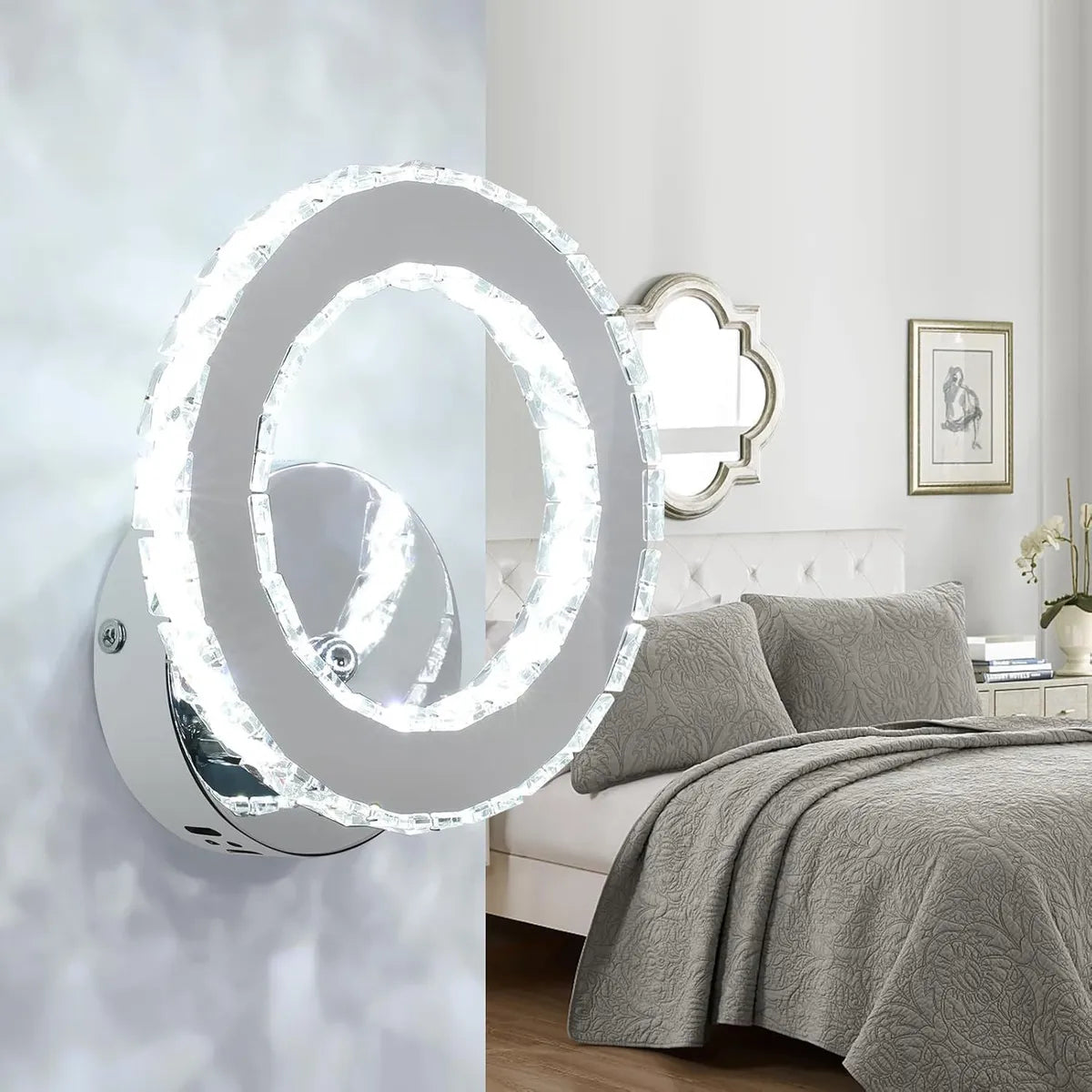 Lámpara De Pared Decorativa Moderna Modelo Luna Nueva