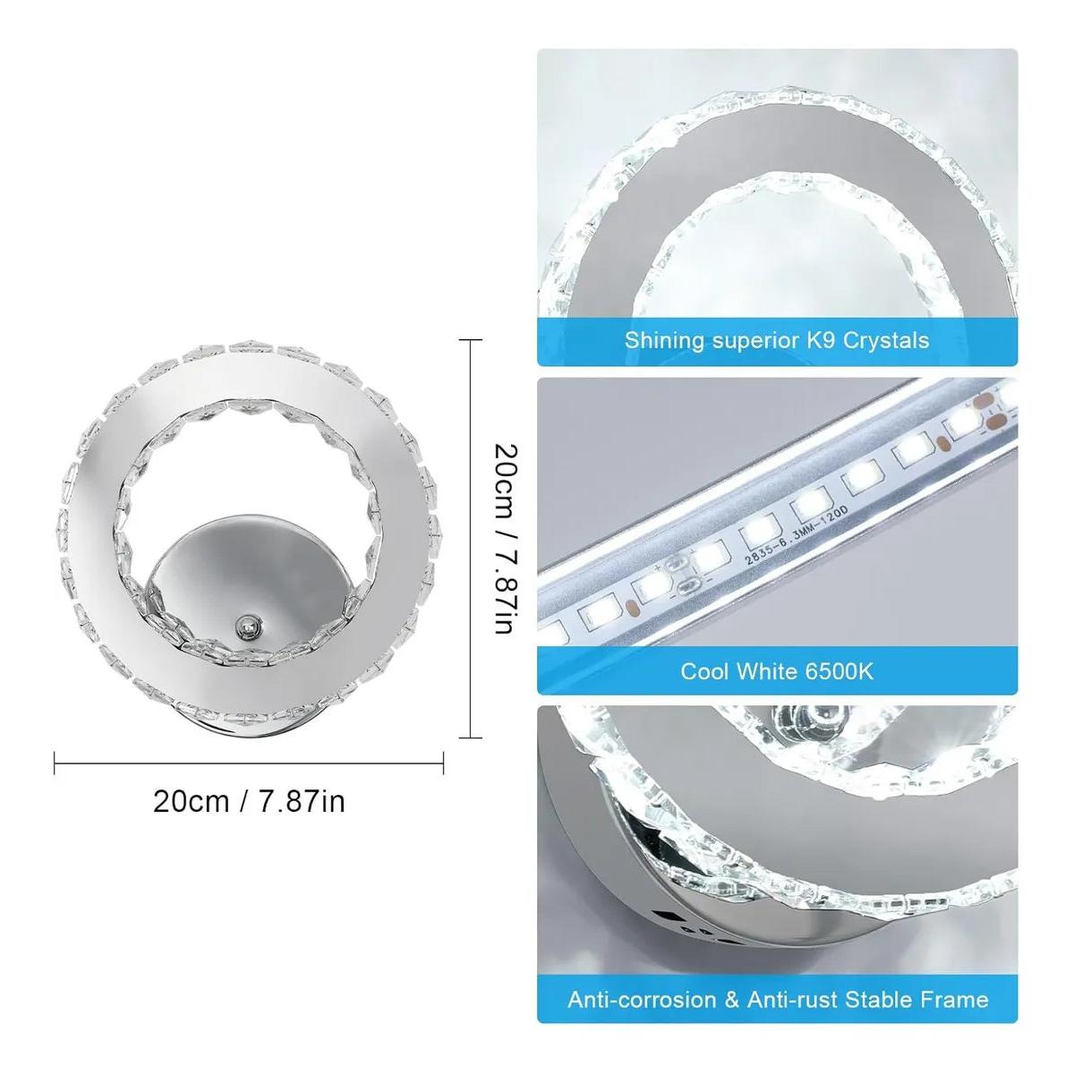 Lámpara De Pared Decorativa Moderna Modelo Luna Nueva