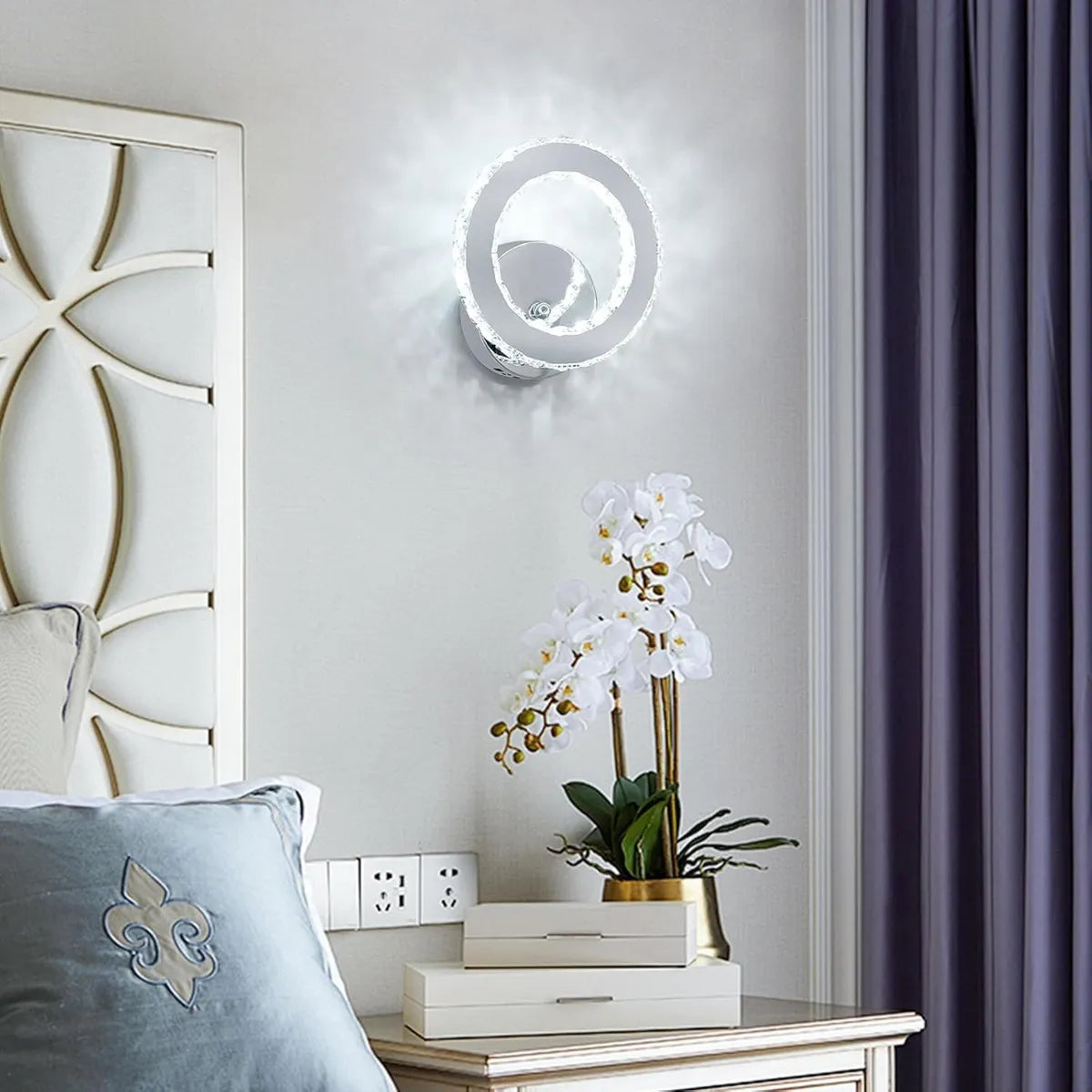 Lámpara De Pared Decorativa Moderna Modelo Luna Nueva