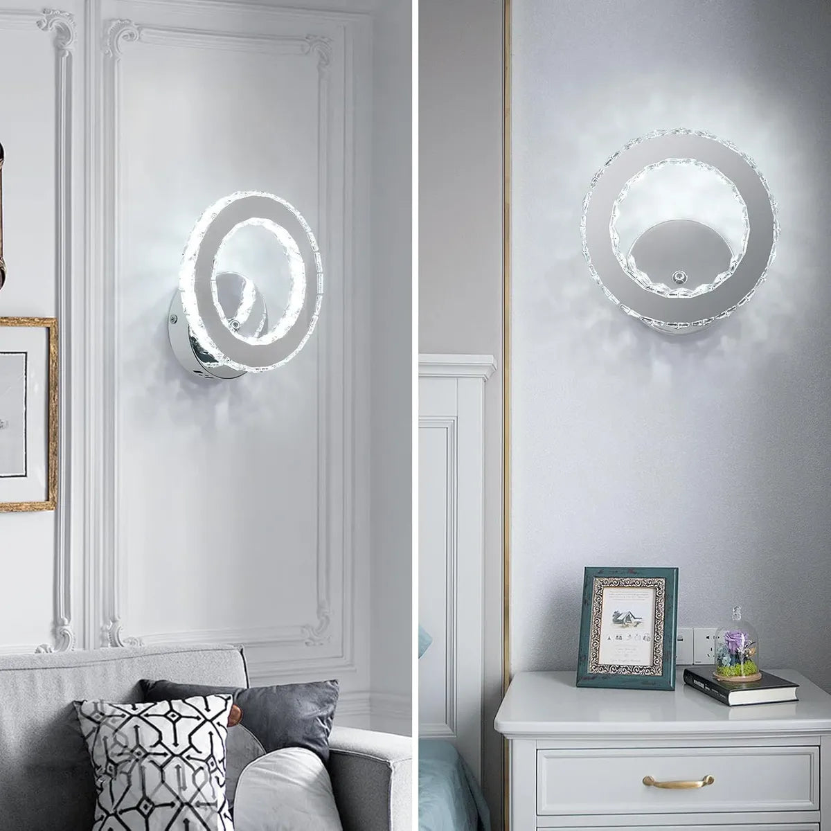 Lámpara De Pared Decorativa Moderna Modelo Luna Nueva