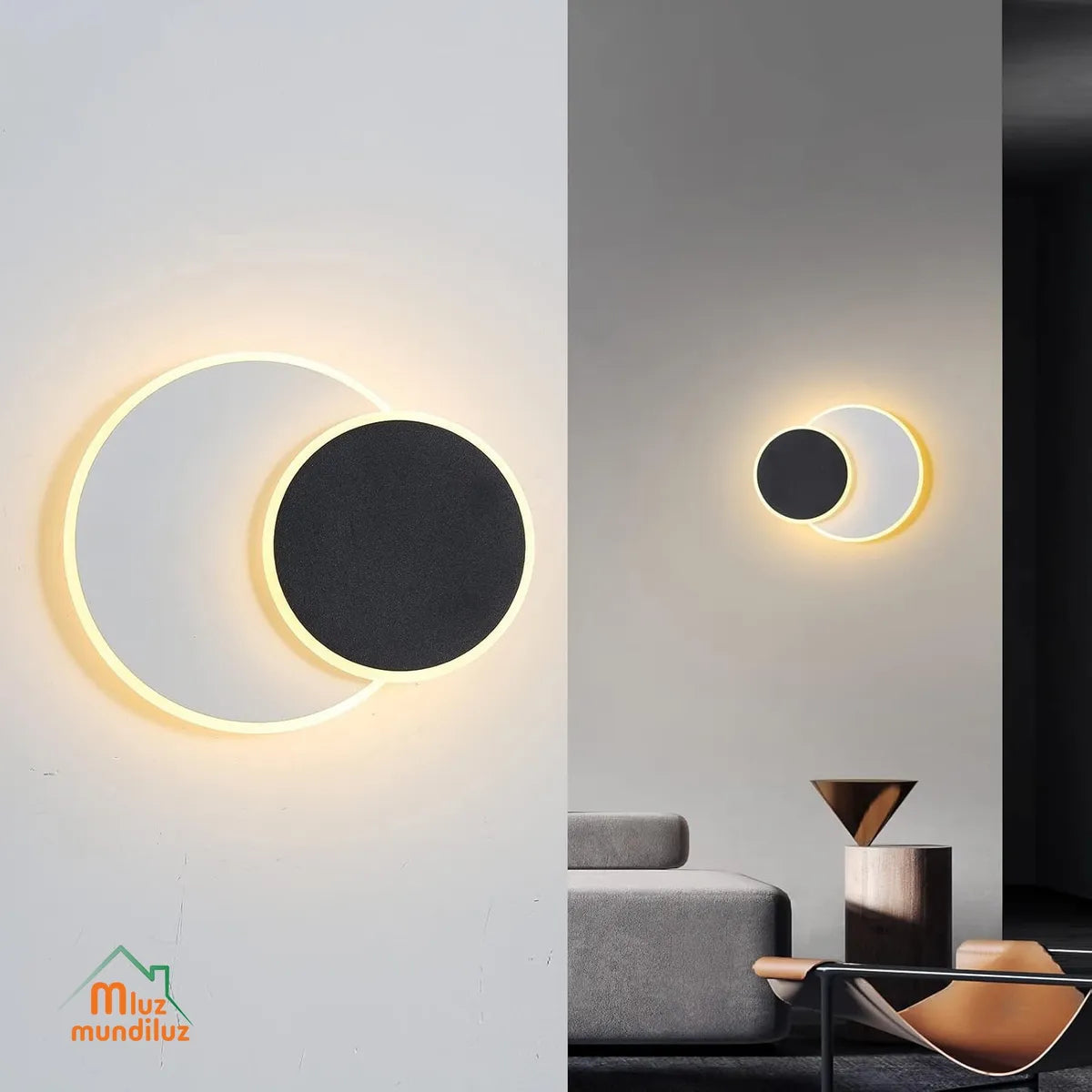 Lámpara De Pared Decortiva Estilo Moderno Dublin.