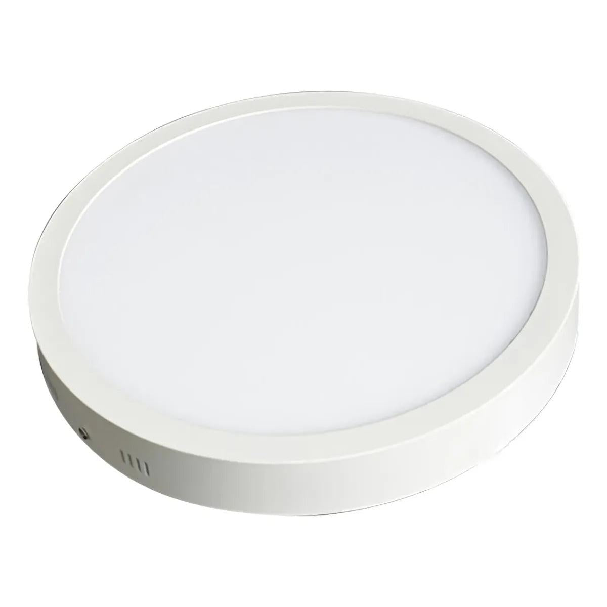 Lampara Plafón Panel Led 24w Redondo Sobreponer Luz Blanca