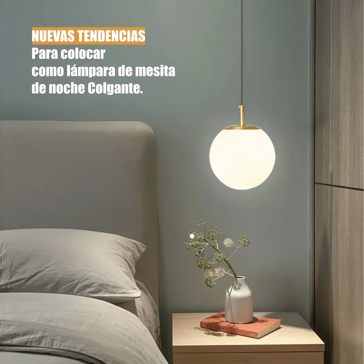 Lámpara De Techo Colgante Moderna Nórdica Modelo Moon