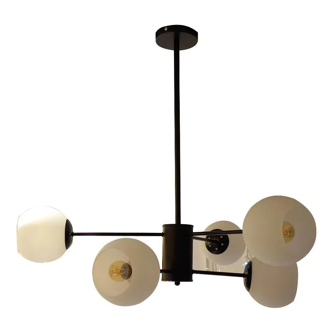 Lampara De Techo Decorativa De Bolas Opalizadas Modelo Odise