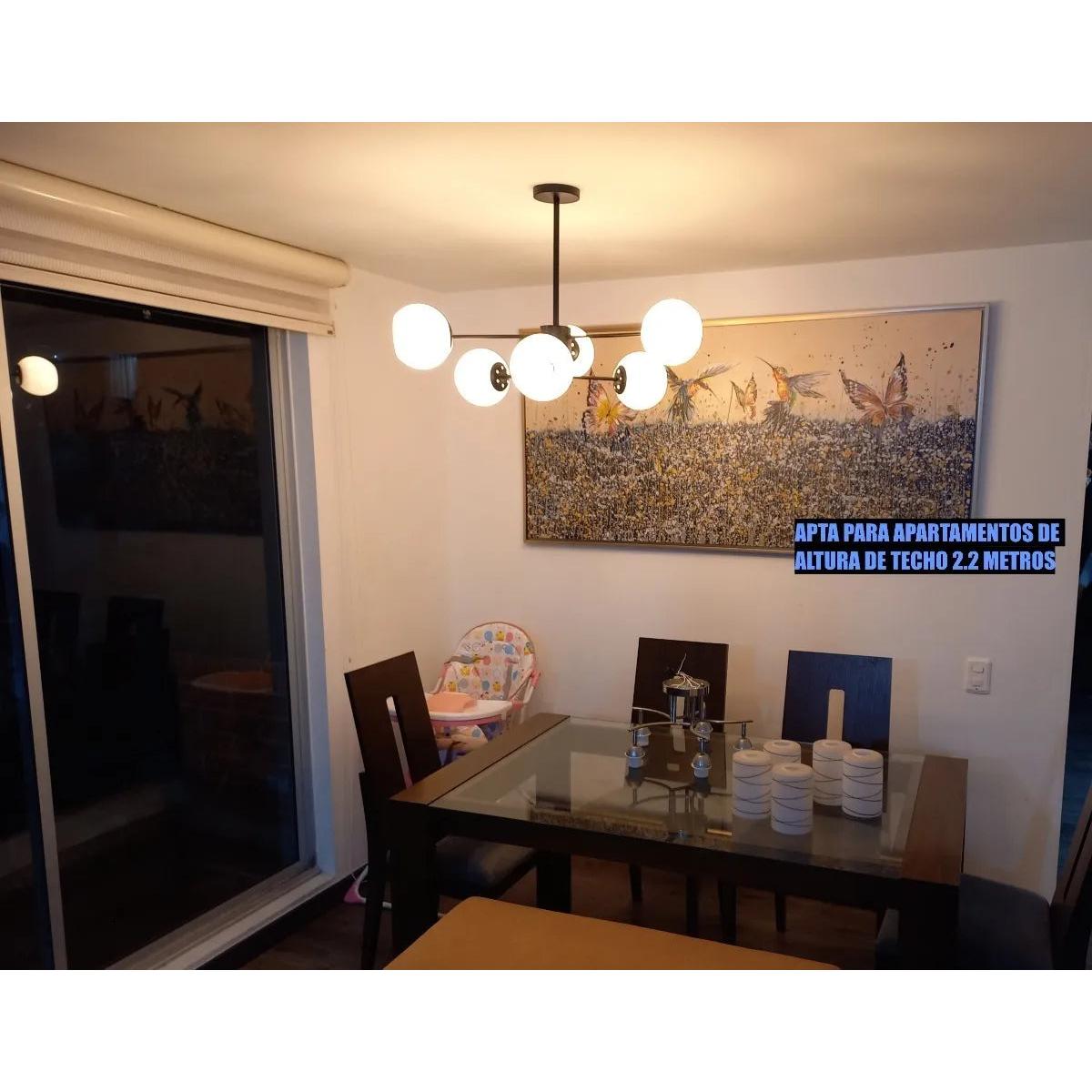 Lampara De Techo Decorativa De Bolas Opalizadas Modelo Odise