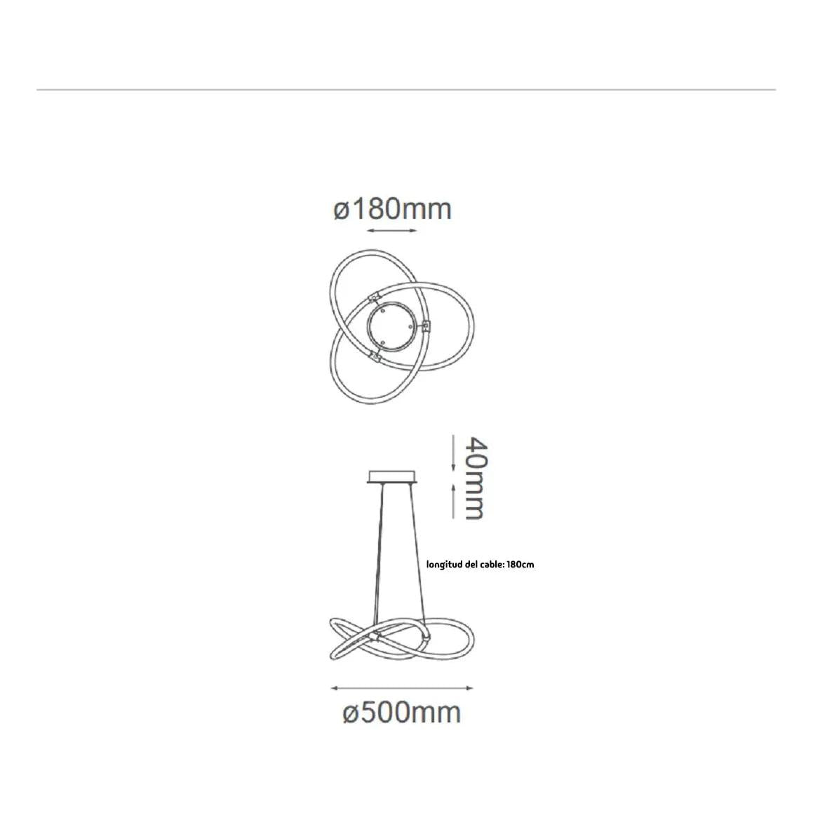 Lampara De Techo Espiral Decorativa Infinita