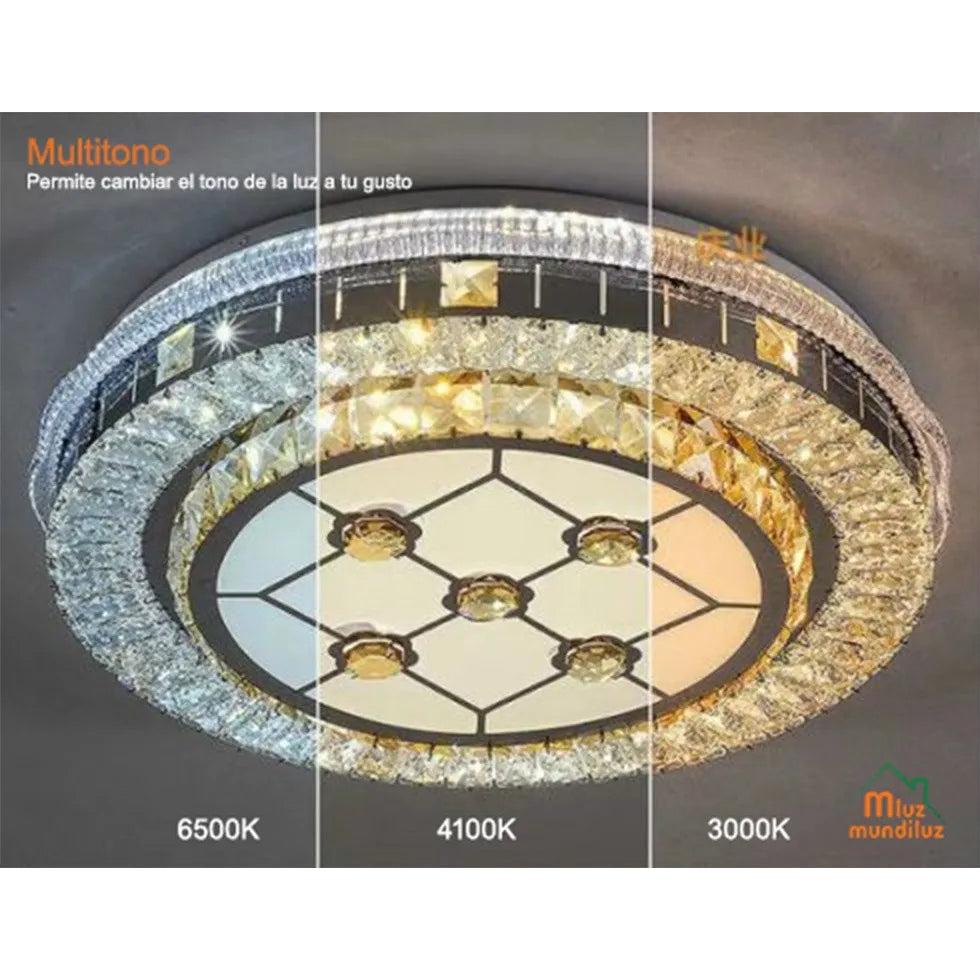 Lámpara Plafon De Techo Cristal Super Elegante Modelo Opus.