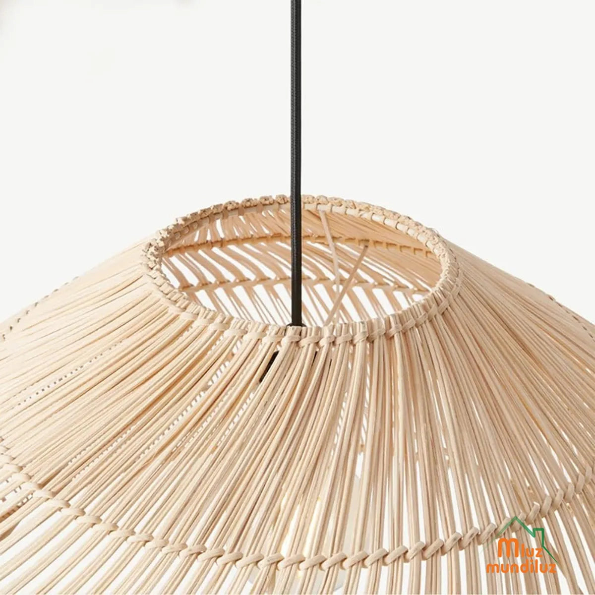 Lámpara De Techo Decorativa Organica De Bamboo Modelo Praga