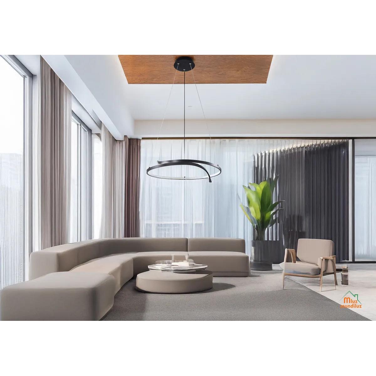 Lámpara De Techo Decorativa Moderna Tipo Aro Modelo Aura