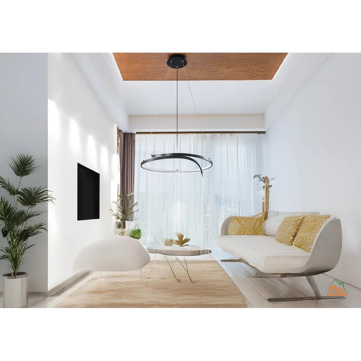 Lámpara De Techo Decorativa Moderna Tipo Aro Modelo Aura