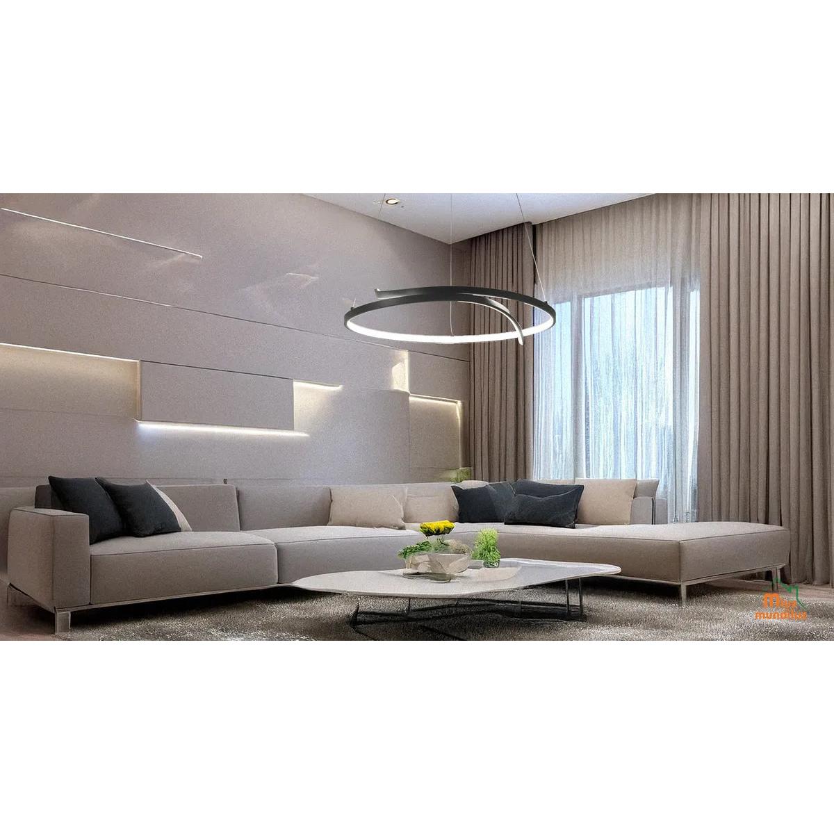 Lámpara De Techo Decorativa Moderna Tipo Aro Modelo Aura