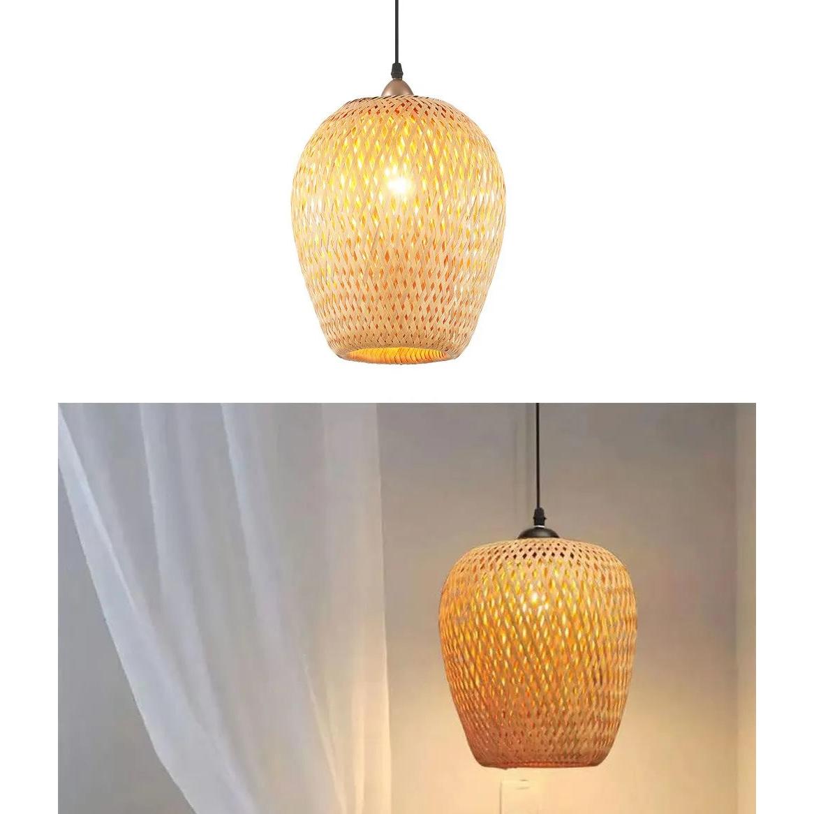 Lámpara De Techo Decorativa De Bamboo Modelo Niza
