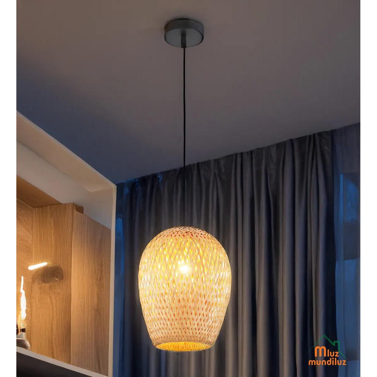 Lámpara De Techo Decorativa De Bamboo Modelo Niza