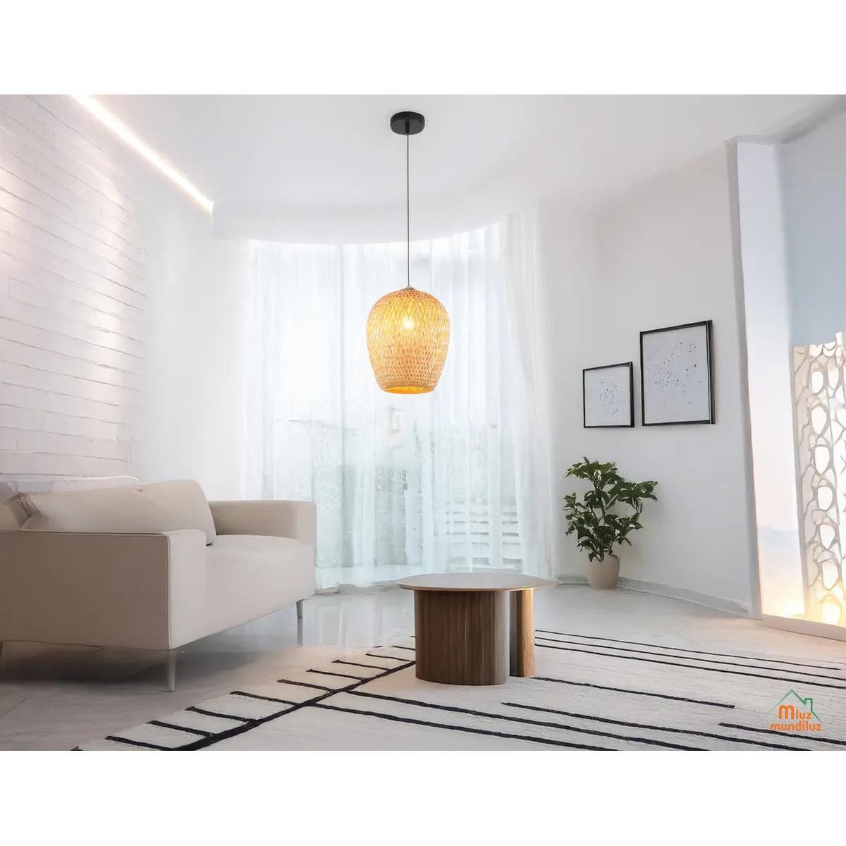 Lámpara De Techo Decorativa De Bamboo Modelo Niza