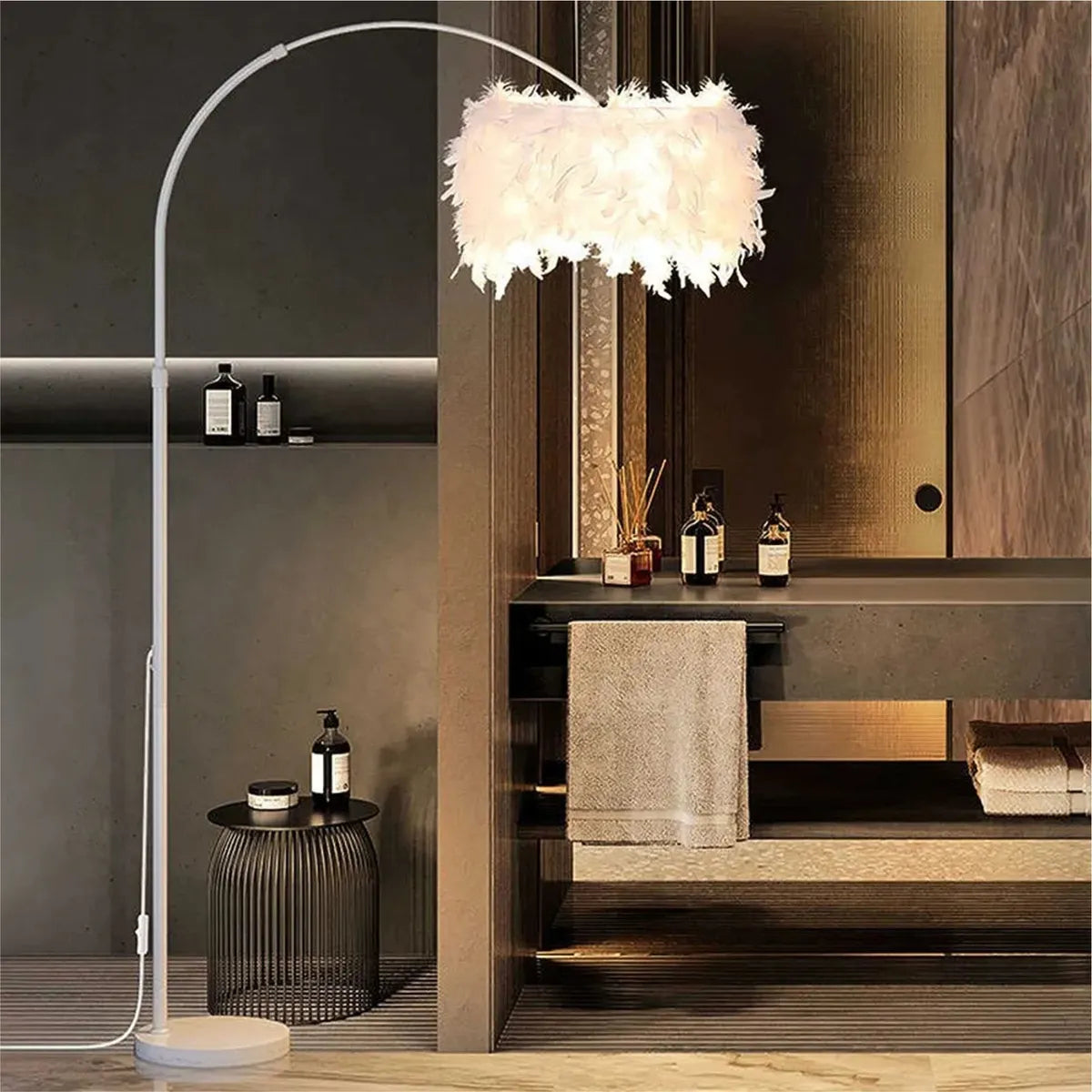 Lámpara De Piso Cuello De Cisne Modelo Arc
