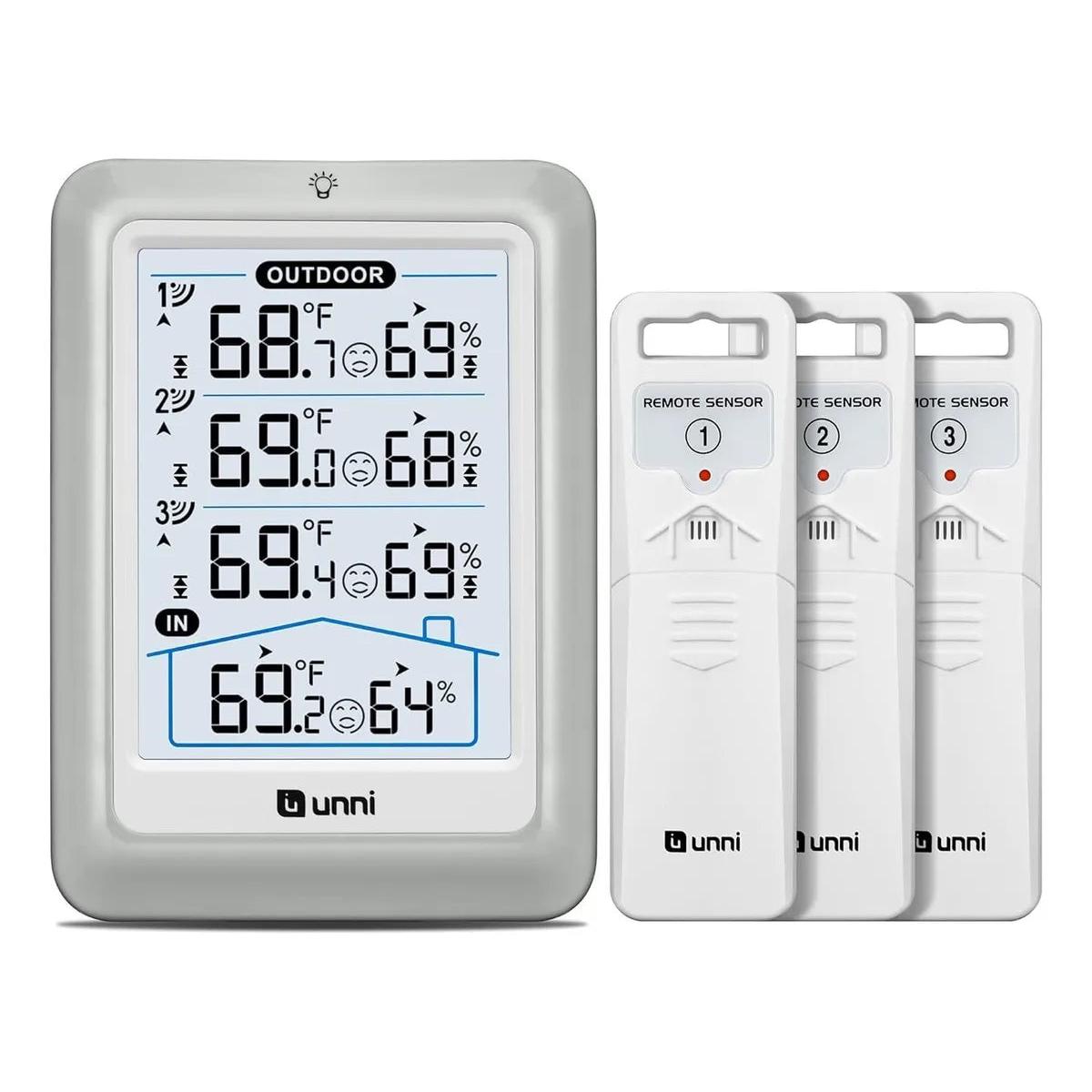 Termohigrometro Digital Multisensorial Con 4 Sensores