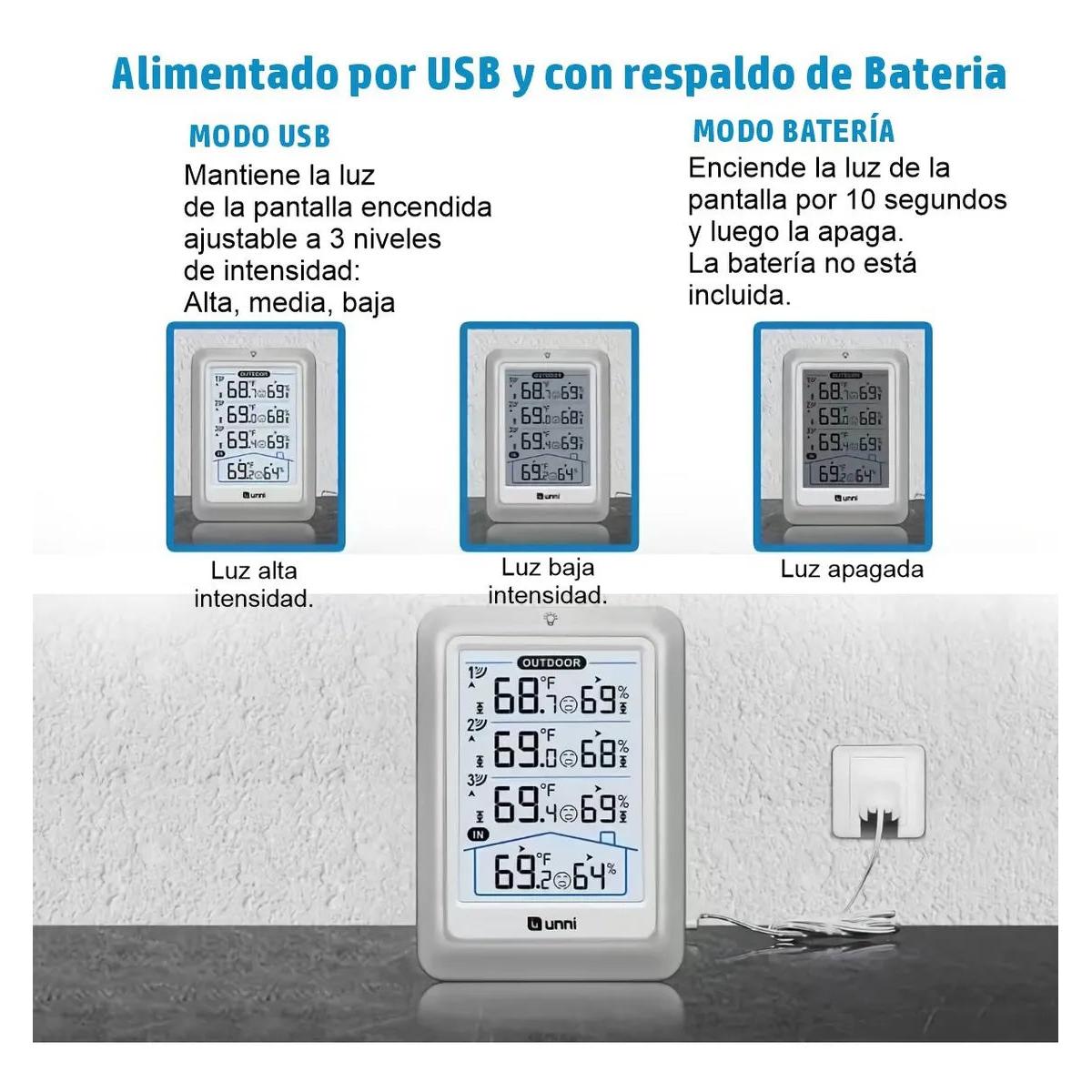 Termohigrometro Digital Multisensorial Con 4 Sensores