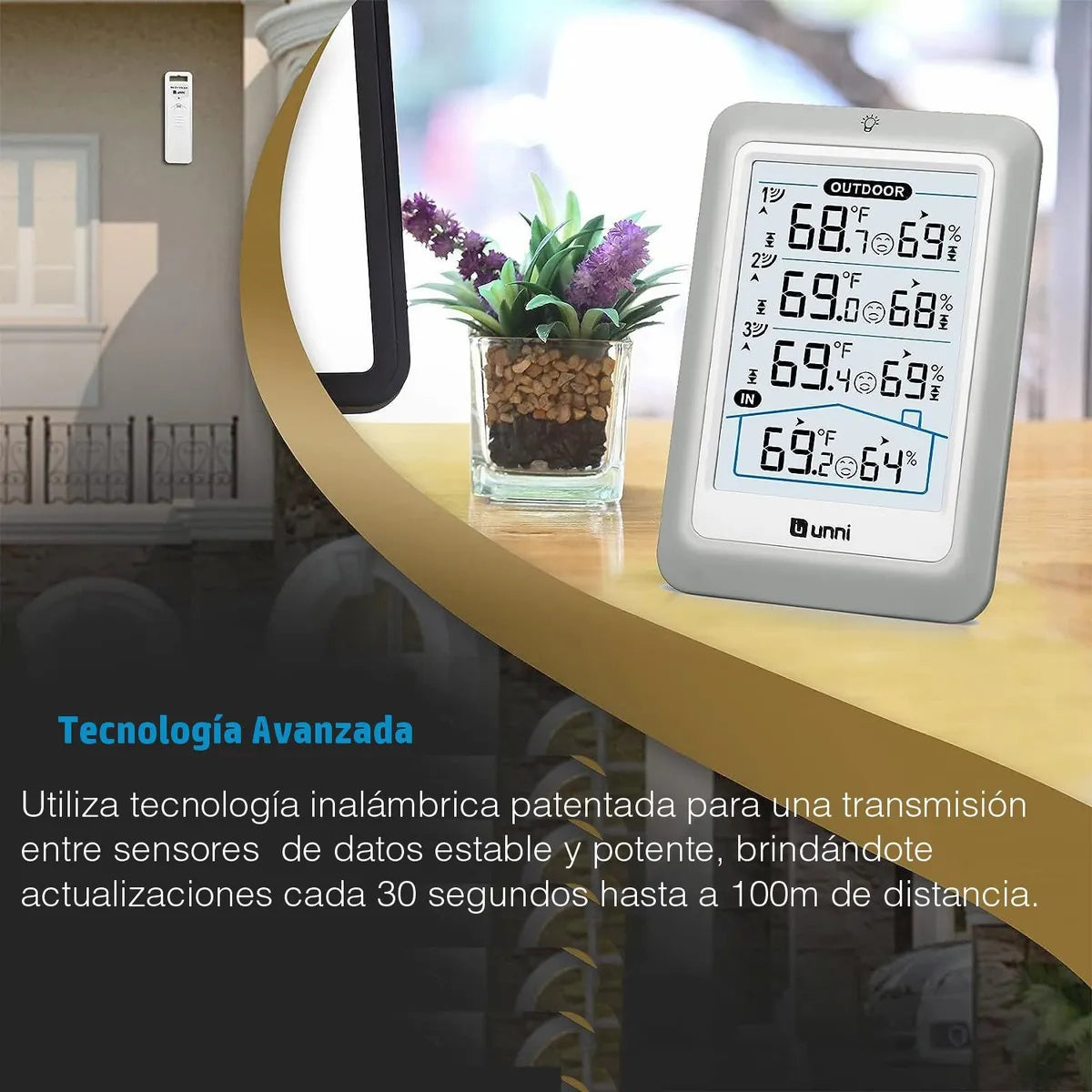Termohigrometro Digital Multisensorial Con 4 Sensores