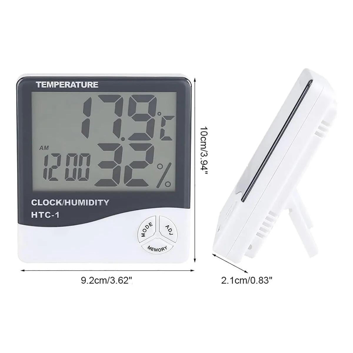 Medidor Humedad Termo Hidrómetro Reloj Digital