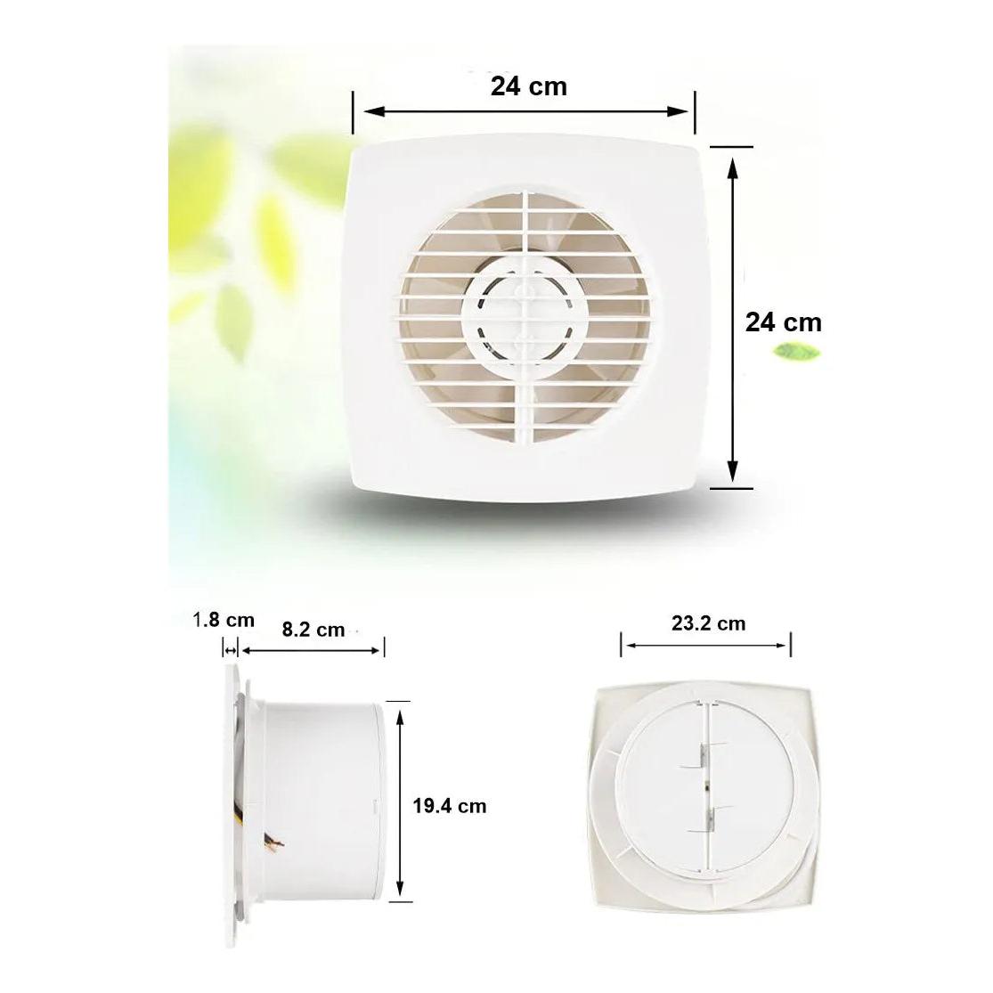 Extractor De Aire Y Olores Para Baño Y Cocina 8 Pulgadas