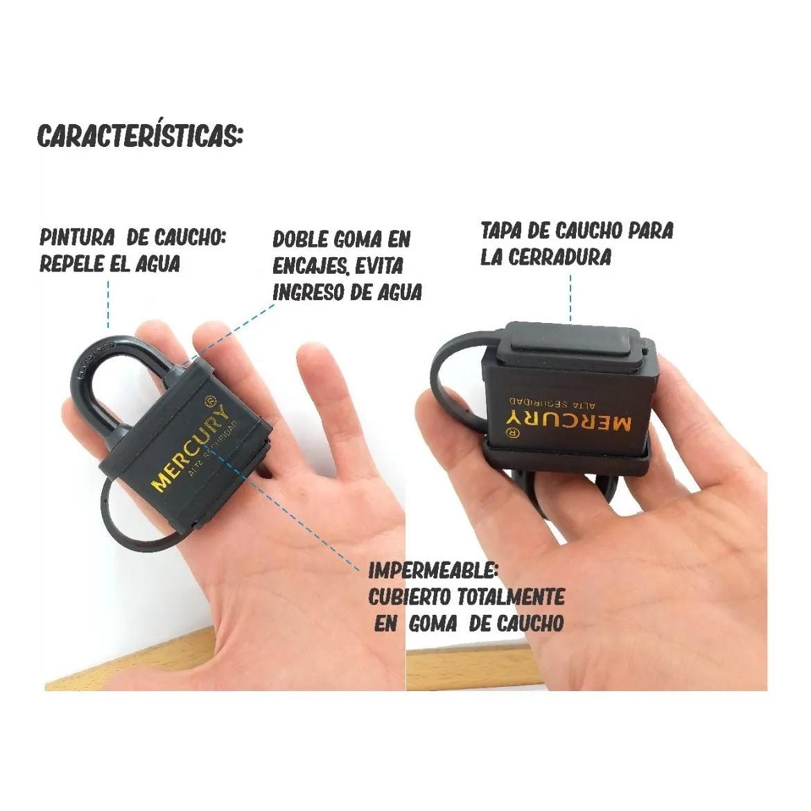Candado Intemperie Encauchetado De Seguridad 50mm