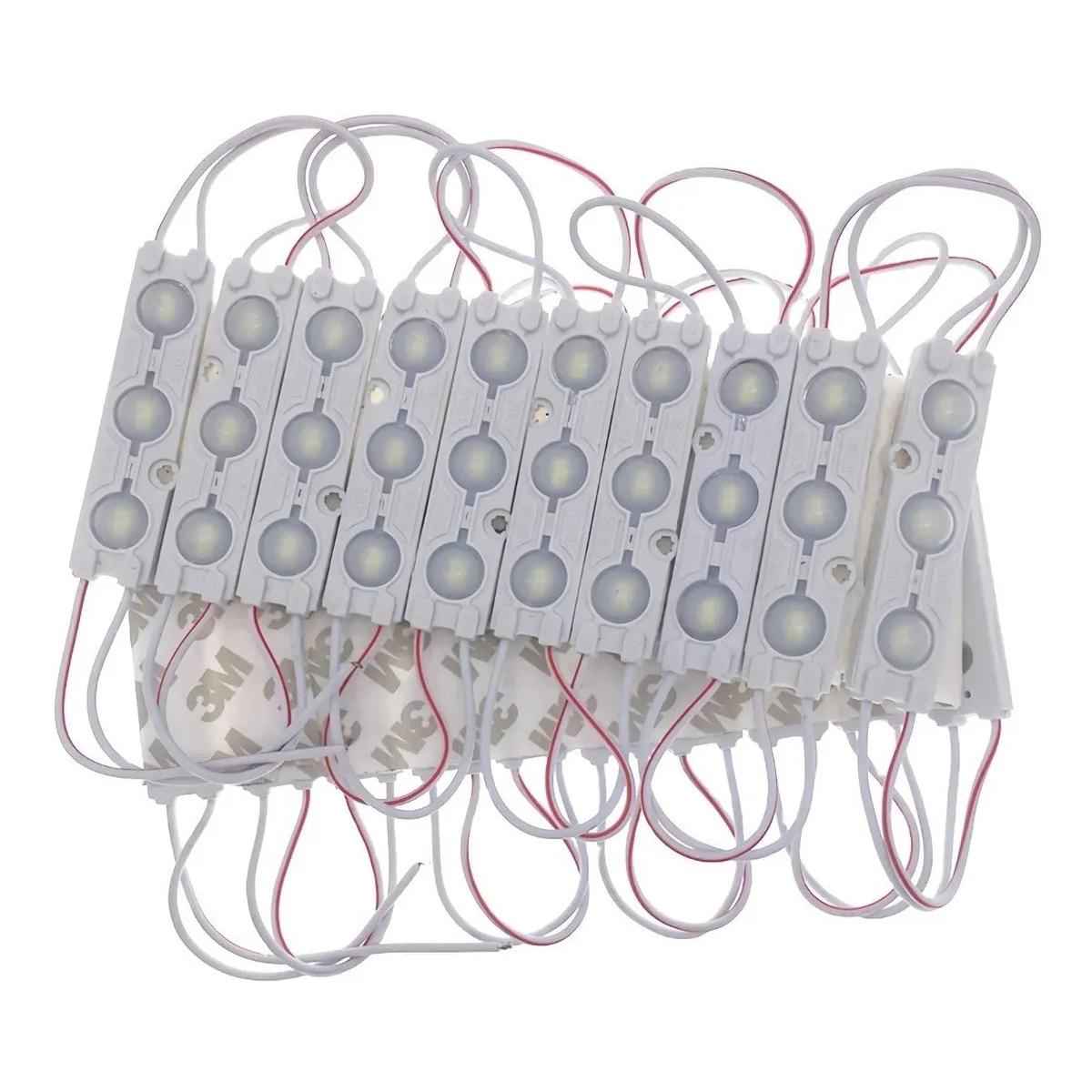 Azul Led Tipo Lupa Para Avisos X 20 Unidades. 12v Azul