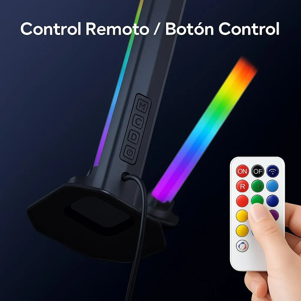 Barras De Luz Led Inteligente Con Sensor Sonido Ritmo Gamer