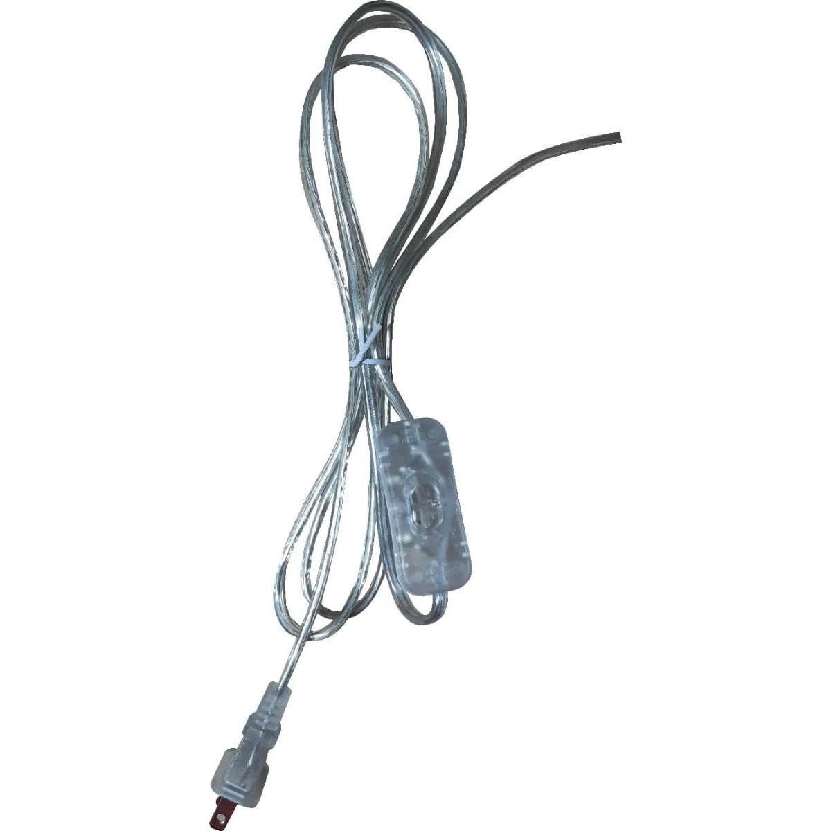 Cable Para Lampara Con Interruptor Y Clavija Transparente