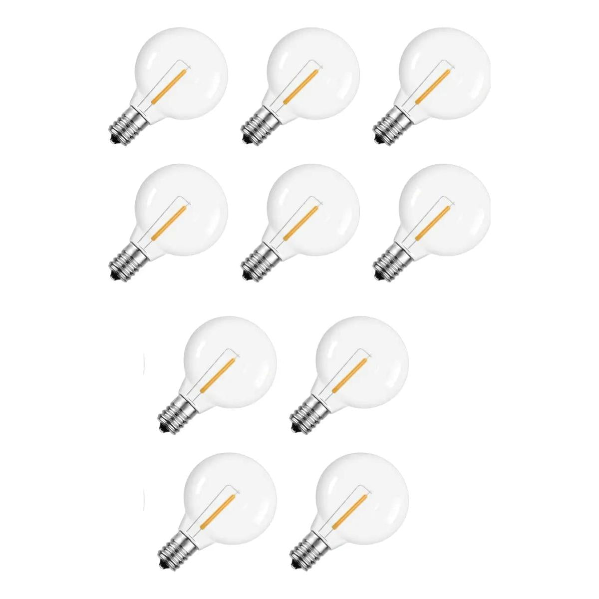 Bombillos G40 E12 Guirnalda Extensión Luces Paquete X 10unid