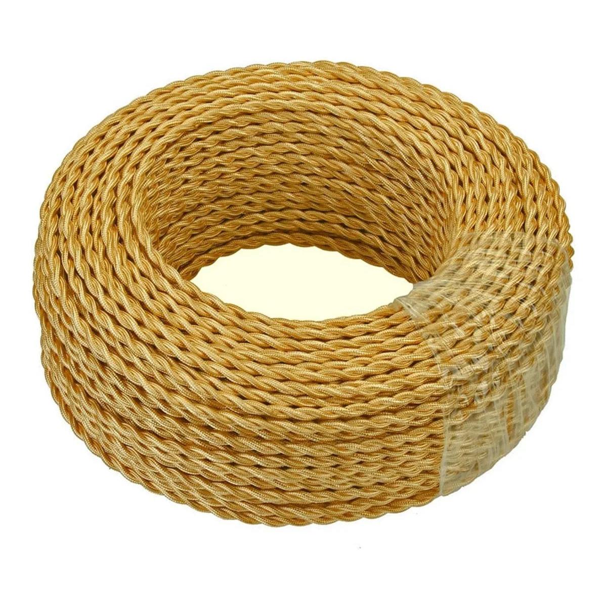 Cable Para Lampara Textil Vintage Trenzado