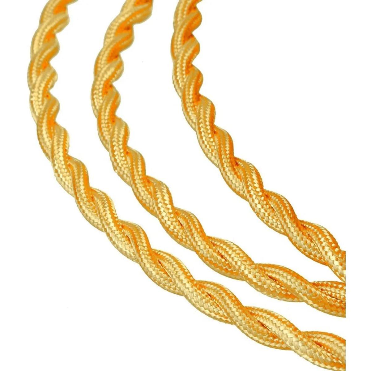 Cable Para Lampara Textil Vintage Trenzado