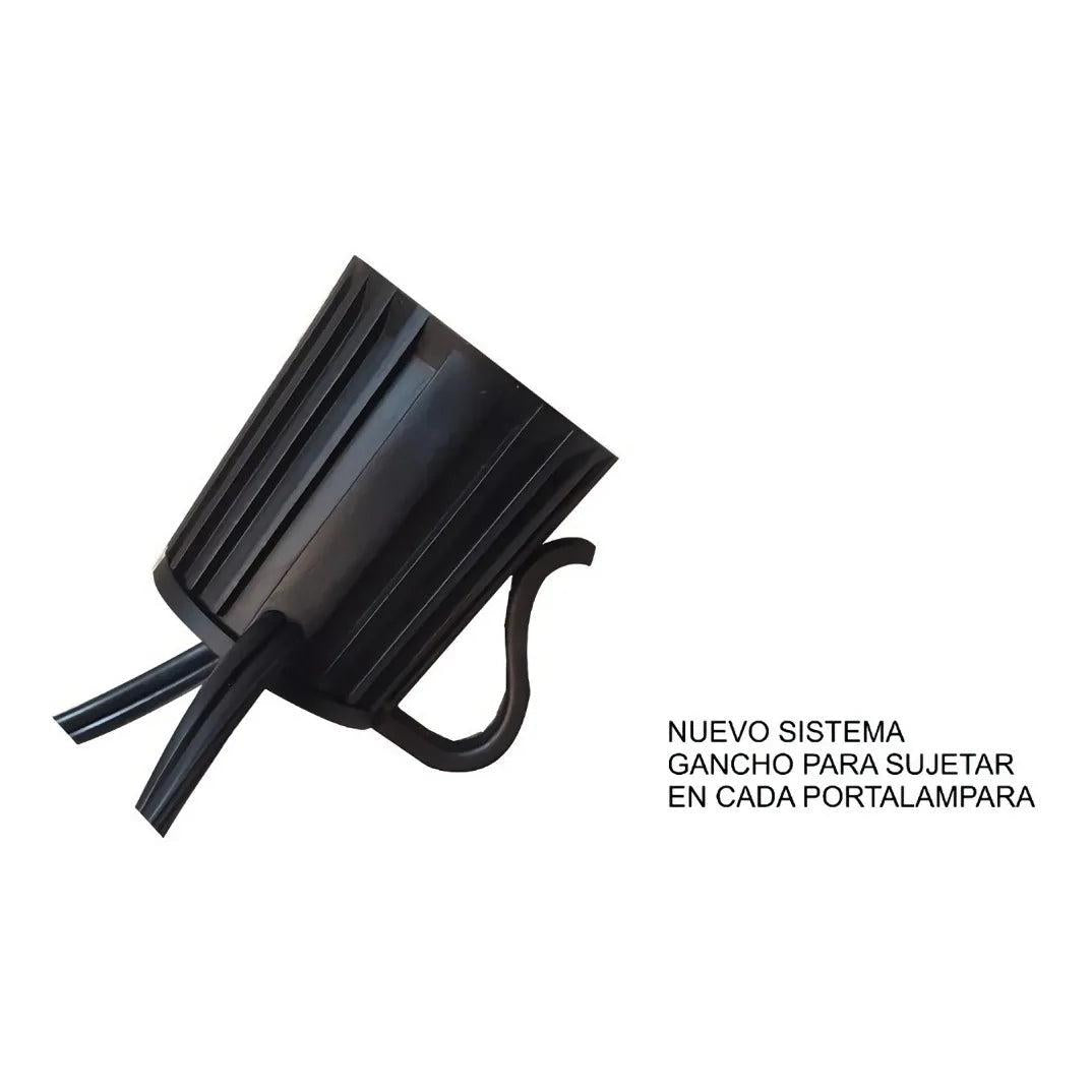 Extensión Ramal Para 20 Bombillos Roseta E27 6 Metros