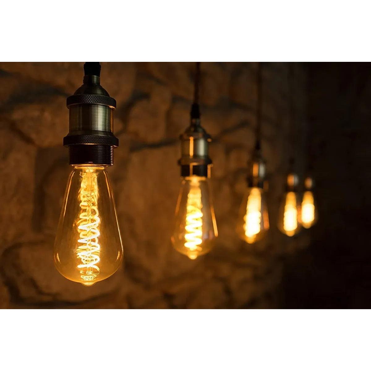 Bombillo Edison Vintage Espiral Pera Led
