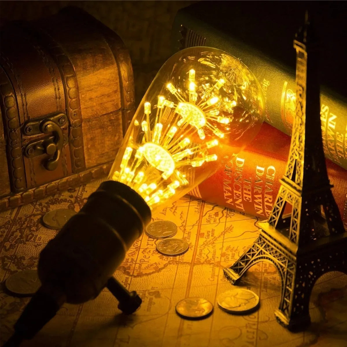Bombillo Para Navidad Estrellas Vintage Led Edison