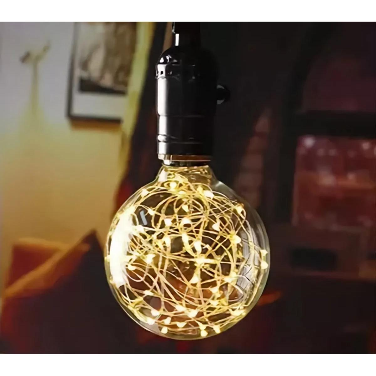 Bombillo Vintage Led Globo Tipo Luciernaga