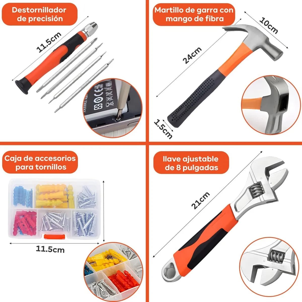 Kit De Herramientas Para El Hogar 112 Piezas Con Estuche