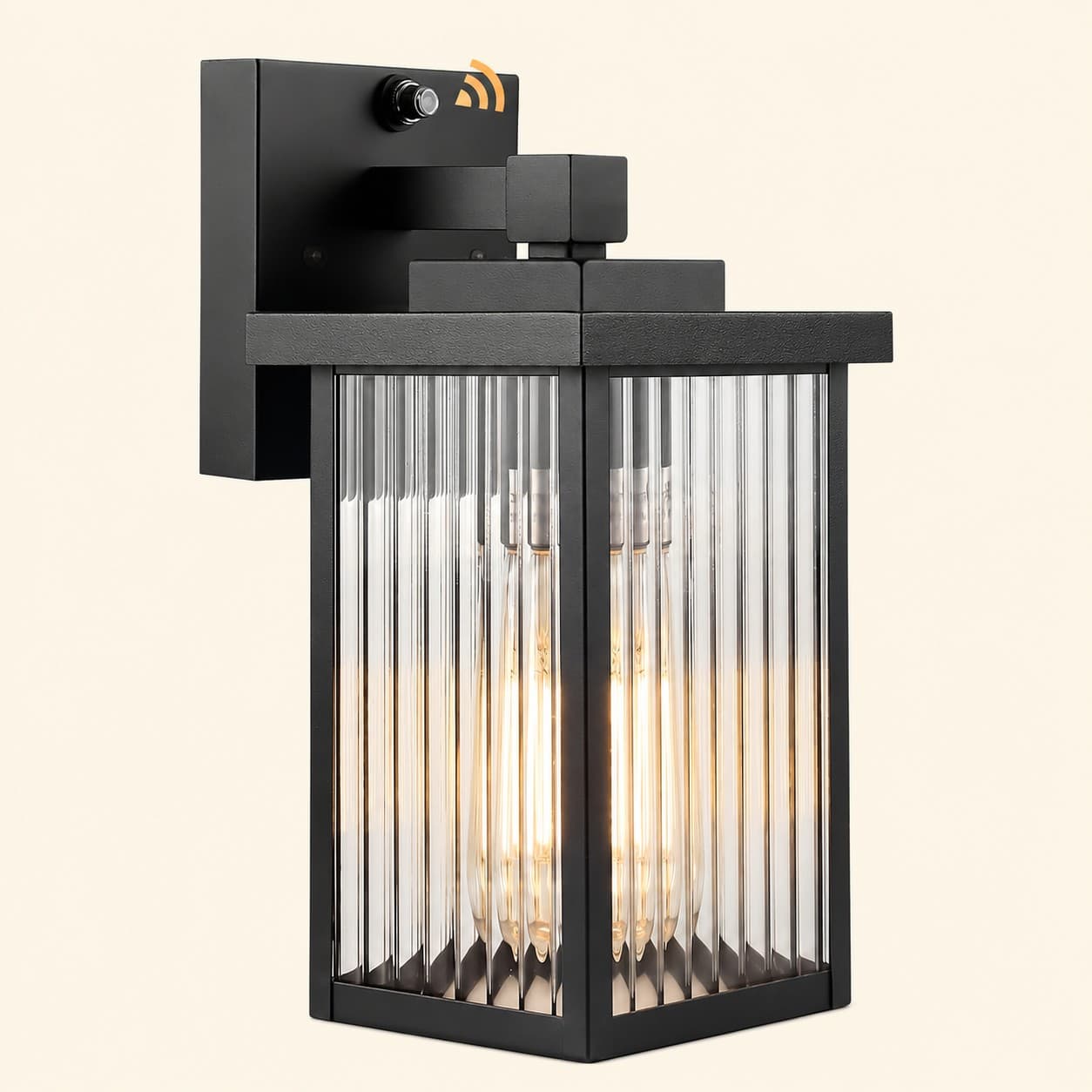 Lámpara Farol De Pared Moderno Con Fotocelda Modelo Dórico